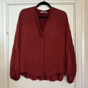 Vince Pleated Blouse
